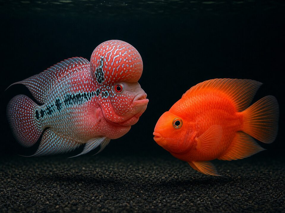 Flowerhorn & Parrot