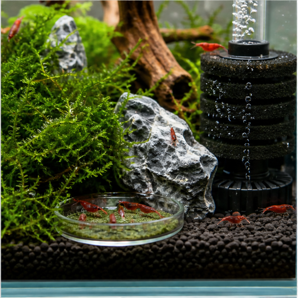 Close-up of an aquarium corner joint showing the internal silicone bead between two glass panes
