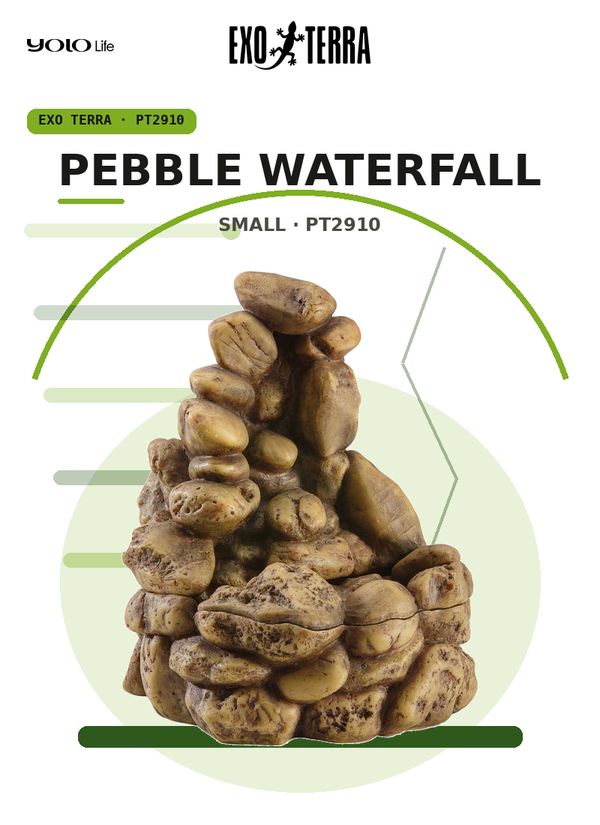 Exo Terra Pebble Waterfall (Small), Fountain, for Chameleons, Frogs