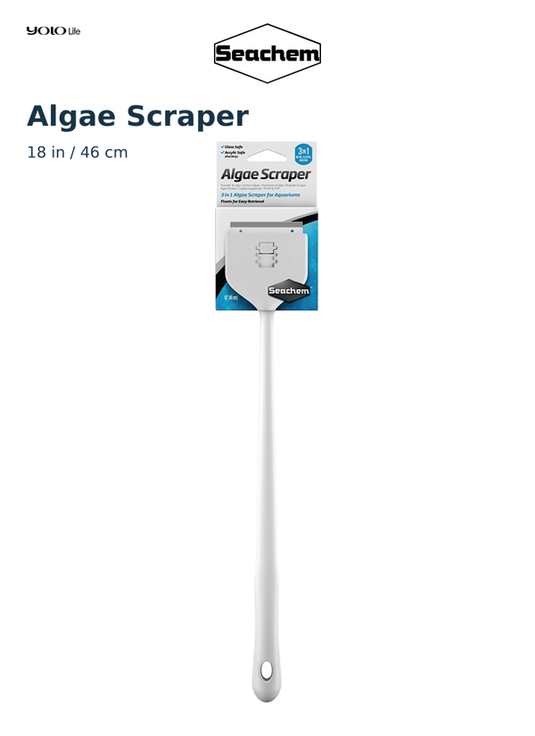 Seachem 3-in-1 Aquarium Algae Scraper 460 mm