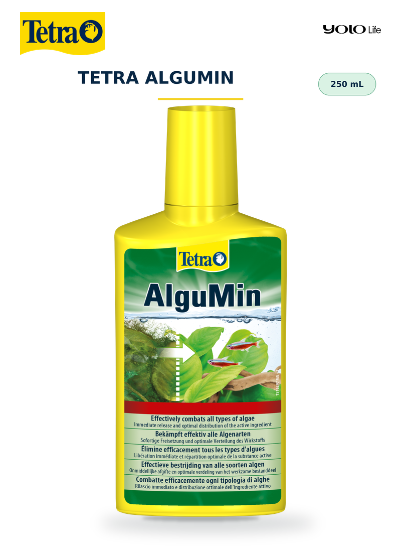Tetra AlguMin Aquarium Algae Control 250 mL (approx. 8.45 fl oz)