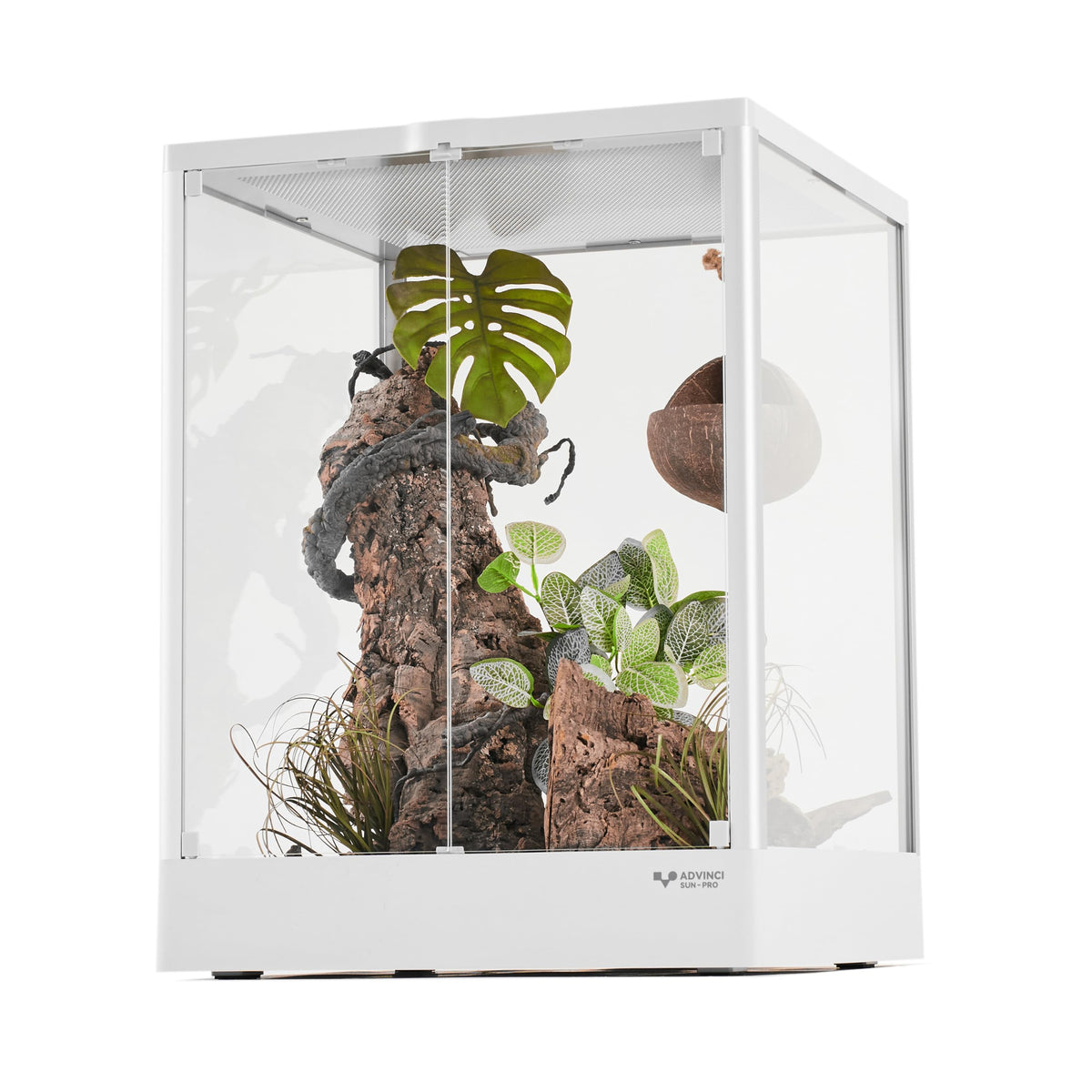 ADVINCI Sun Pro 202030 Reptile Terrarium – 200 × 200 × 300 mm, White