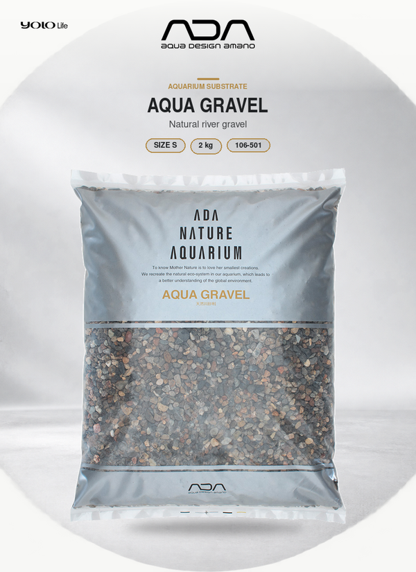 ADA Aqua Gravel 2kg, Natural Aquarium Substrate, River Sand for Tank