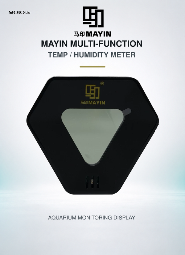 Mayin Aquarium Thermometer, High-Precision LED Digital Water Temperature Tester / Mayin Fish Tank Thermo-Hygrometer