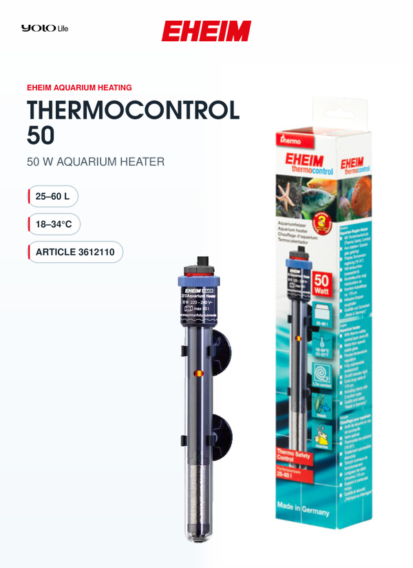 EHEIM thermocontrol 50 W Adjustable Aquarium Heater