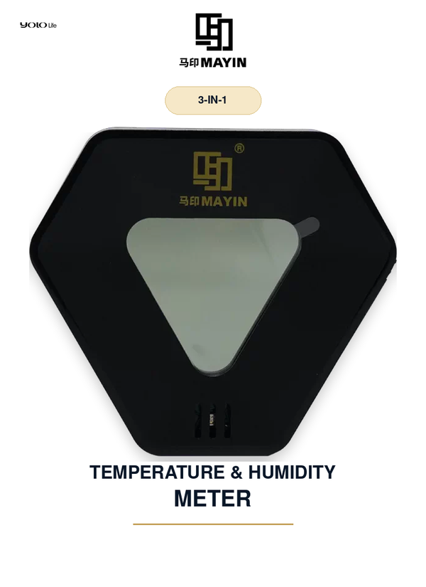 Mayin Aquarium Thermometer, High-Precision LED Digital Water Temperature Tester / Mayin Fish Tank Thermo-Hygrometer