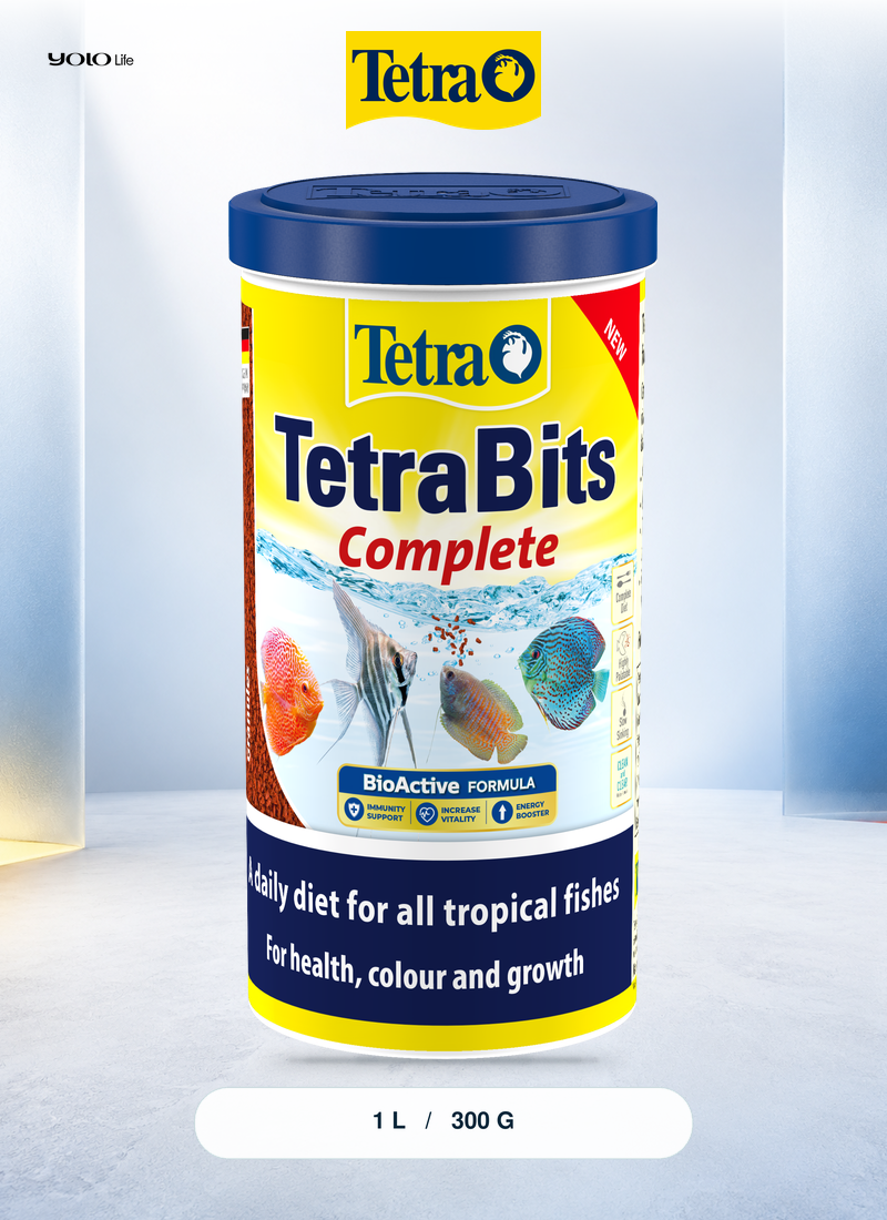 Tetra Tetrabits 1L Nutrient-Rich Seafood Flavor Fish Food Pellets