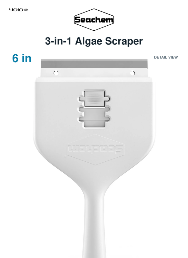 Seachem 3-in-1 Aquarium Algae Scraper 150 mm