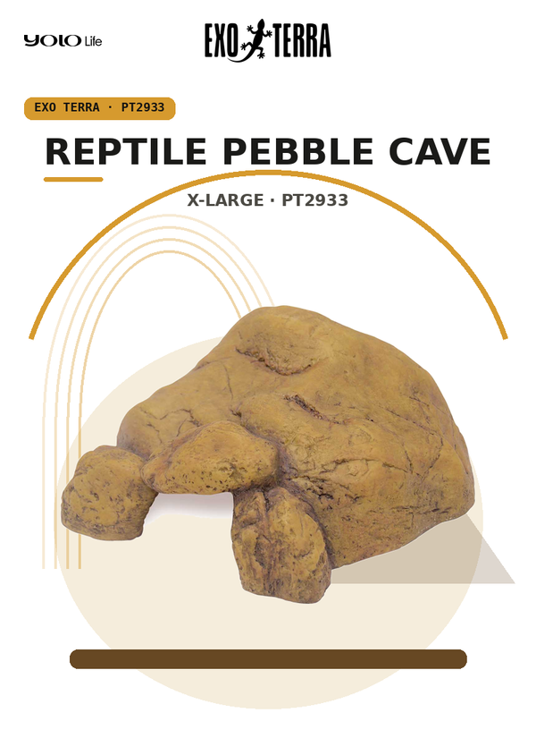 Exo Terra Reptile Cave (XLarge), Cave, Hide for Snakes, Lizards, Frogs
