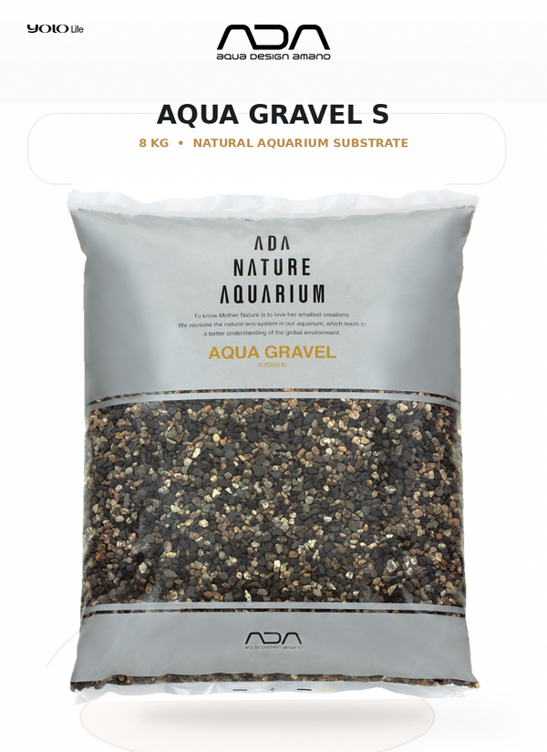 ADA Aqua Gravel (8 kg), Substrate, Sand, for Tank, Filter, Fish