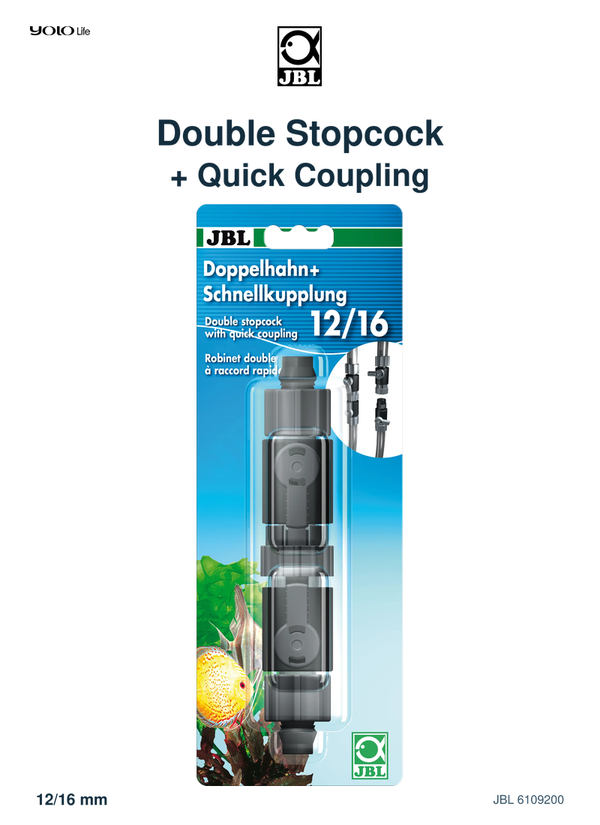 JBL Double Stopcock with Quick Coupling 12/16 mm