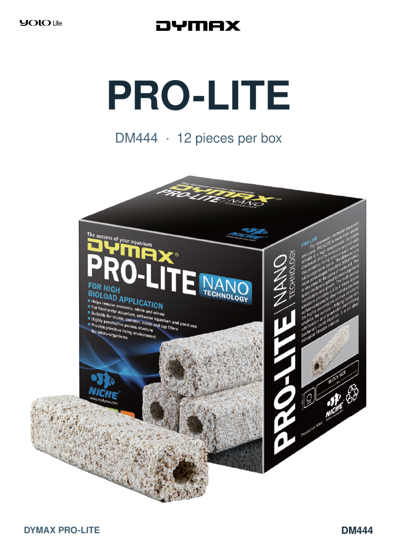 Dymax Pro-Lite Biological Filter Media, 12 Pieces