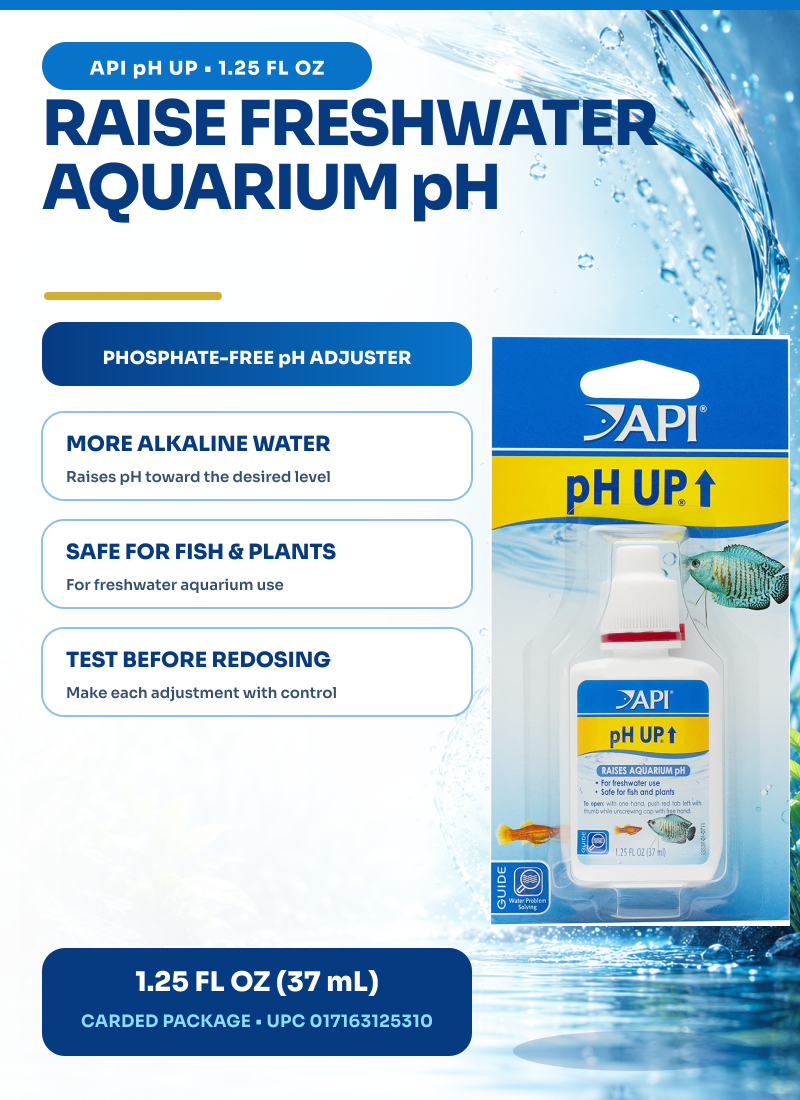 API pH Up 1.25 oz, Aquarium pH Adjuster, Buffer, for Fish, Tanks
