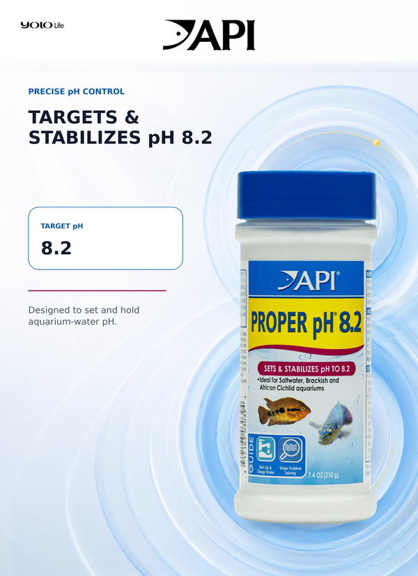 API Proper pH 8.2 Powder, 7.1 oz, Water Stabilizer for Aquarium Fish