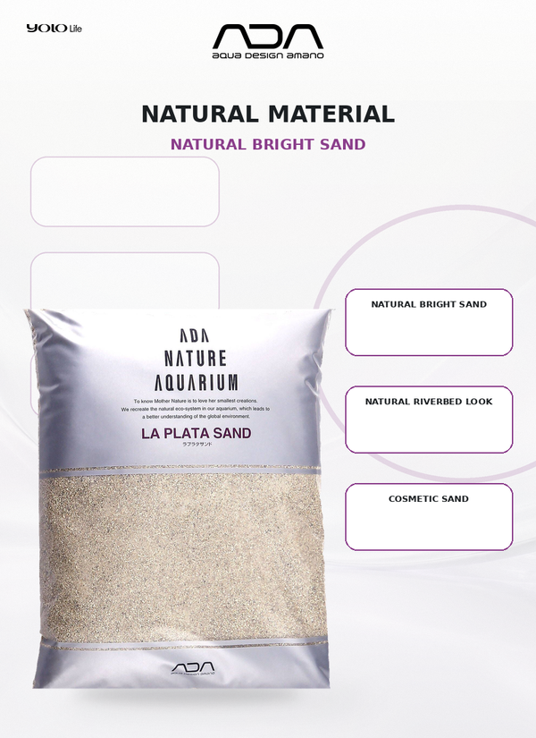 ADA La Plata Sand 8 kg – Natural White Aquarium Sand