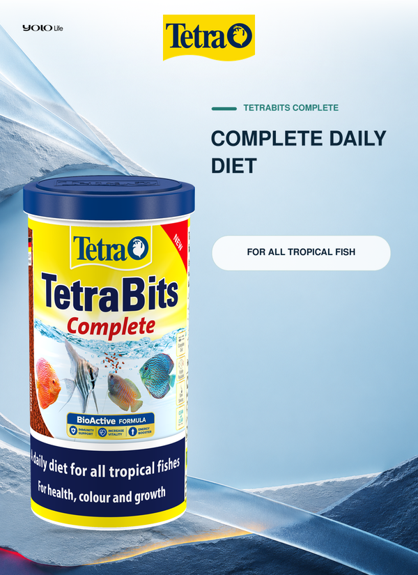 Tetra Tetrabits 1L Nutrient-Rich Seafood Flavor Fish Food Pellets