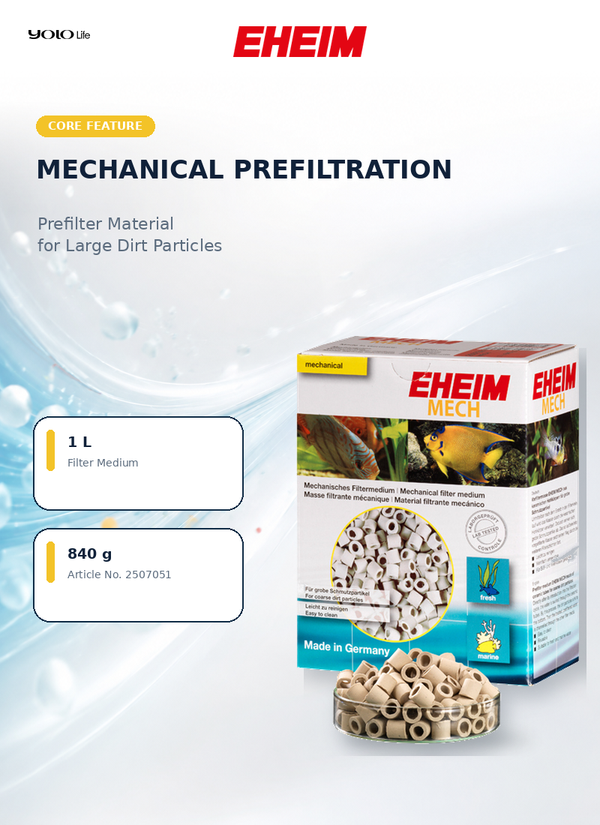 EHEIM MECH 840 g (Approx. 1 L) Filter Media