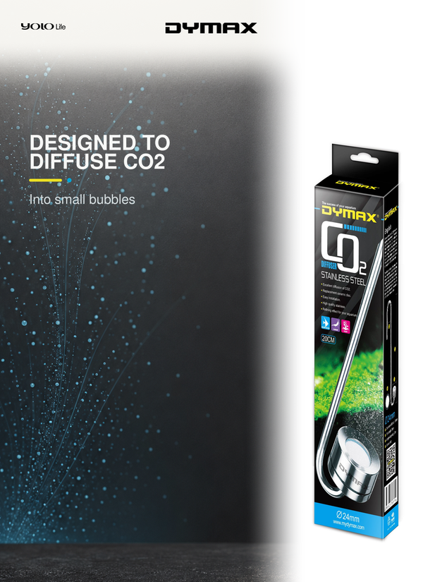 Dymax Stainless Steel CO2 Diffuser 200 mm, 24 mm Diameter