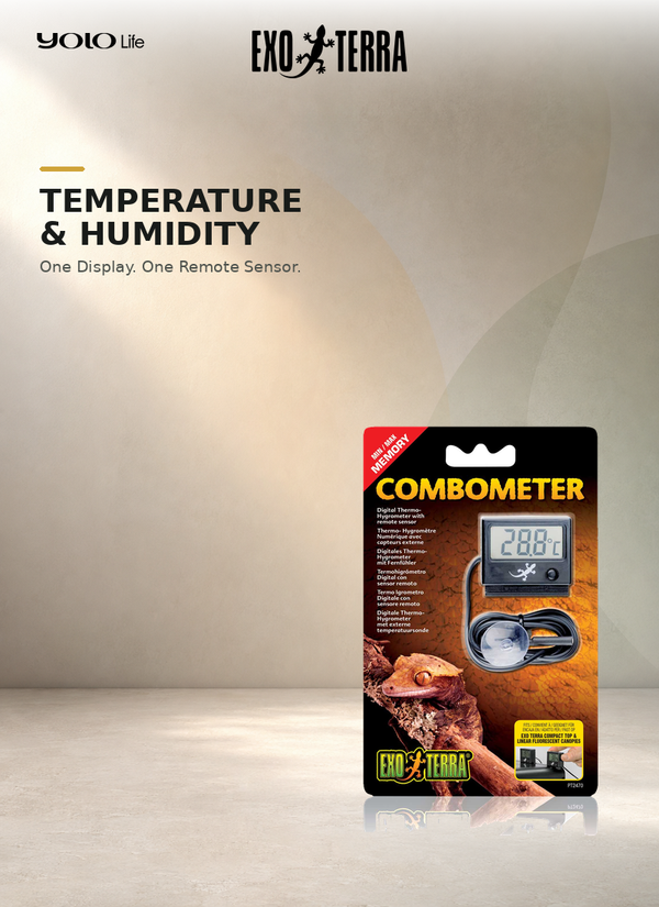 Exo Terra Combometer Digital Thermo-Hygrometer PT2470