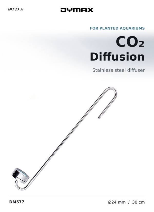 Dymax Stainless Steel CO2 Diffuser 300 mm, 24 mm Diameter