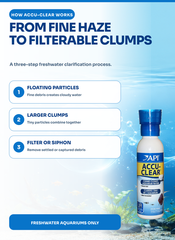API Accu-Clear 4 oz, Water Clarifier for Aquarium, Crystal Clear