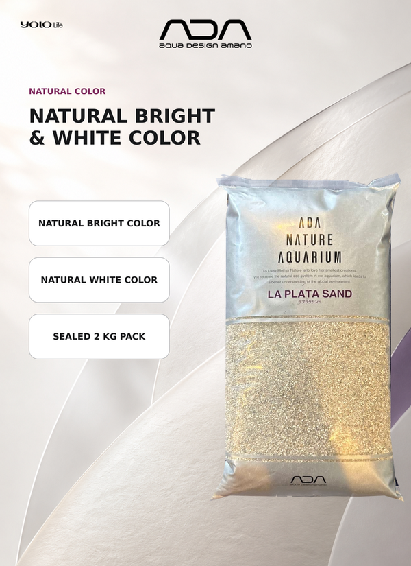 ADA La Plata Cosmetic Sand 2kg, Natural White Aquarium Sand