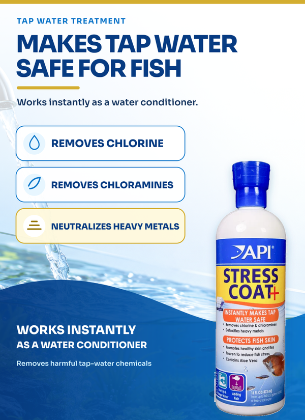 API Stress Coat 16 oz, Water Treatment, Care, for Fish, Plants, Ponds
