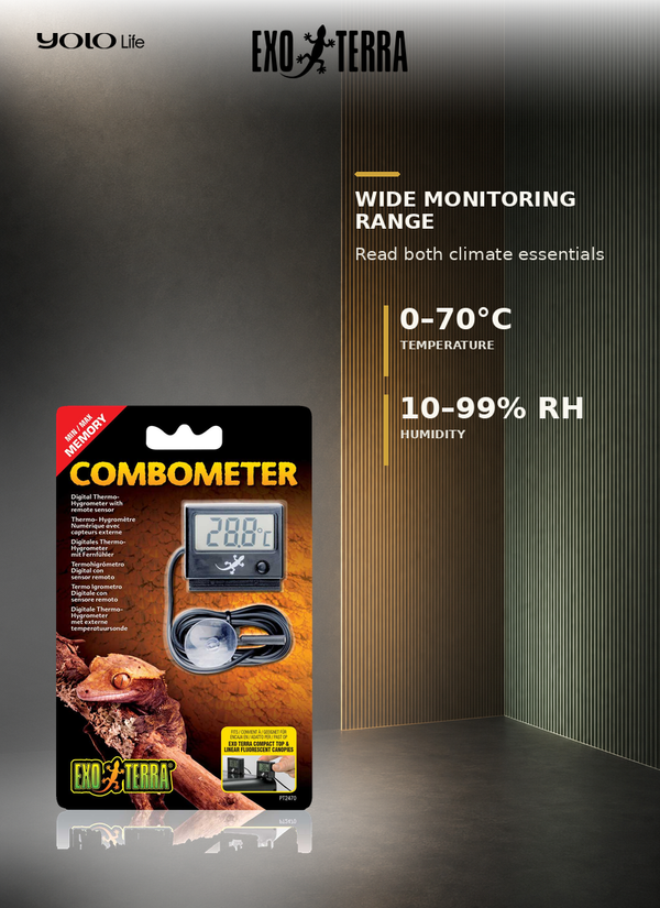 Exo Terra Combometer Digital Thermo-Hygrometer PT2470