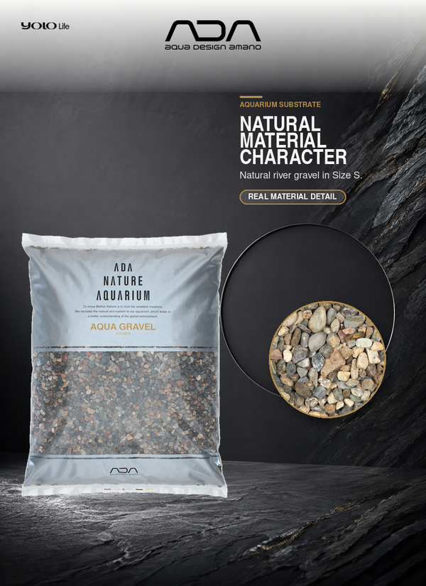 ADA Aqua Gravel 2kg, Natural Aquarium Substrate, River Sand for Tank