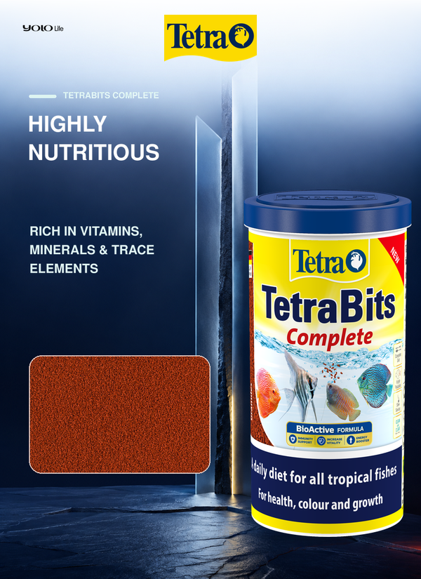 Tetra Tetrabits 1L Nutrient-Rich Seafood Flavor Fish Food Pellets