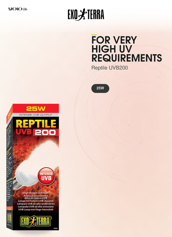 Exo Terra Reptile UVB200 High Output 25 W Bulb