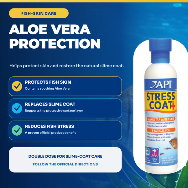 API Stress Coat 8 oz, Water Conditioner, Treatment, Additive, for Fish