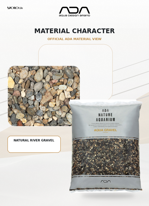 ADA Aqua Gravel (8 kg), Substrate, Sand, for Tank, Filter, Fish