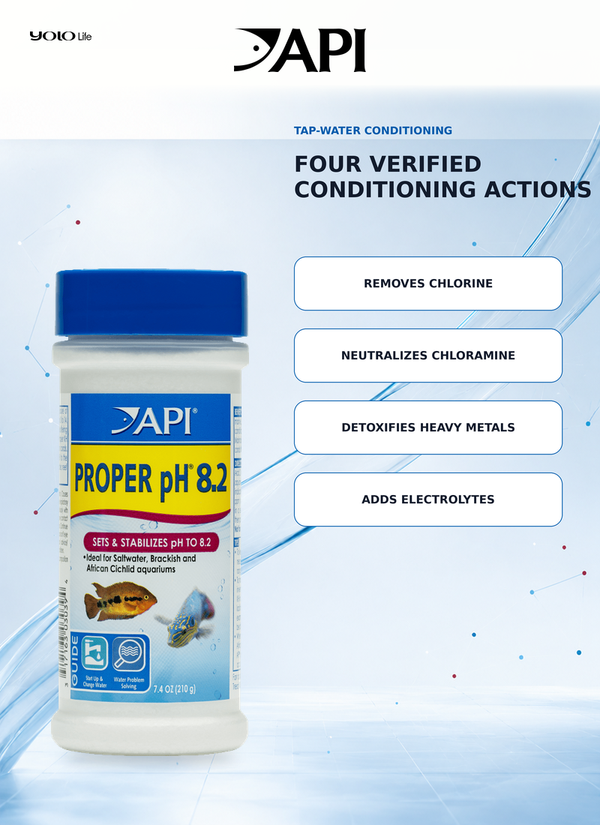 API Proper pH 8.2 Powder, 7.1 oz, Water Stabilizer for Aquarium Fish