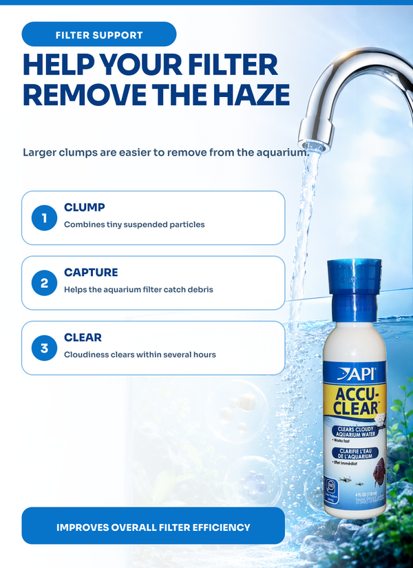 API Accu-Clear 4 oz, Water Clarifier for Aquarium, Crystal Clear