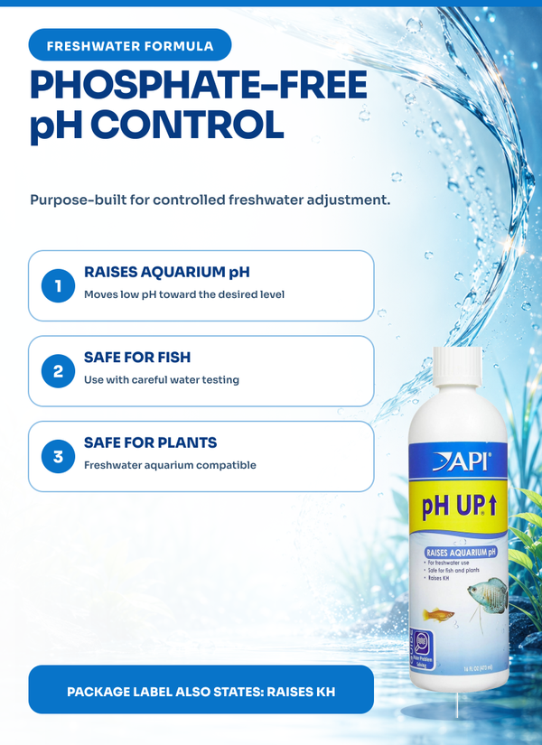 API pH Up (16 oz), pH Balancer, Water Treatment, Aquarium Additive
