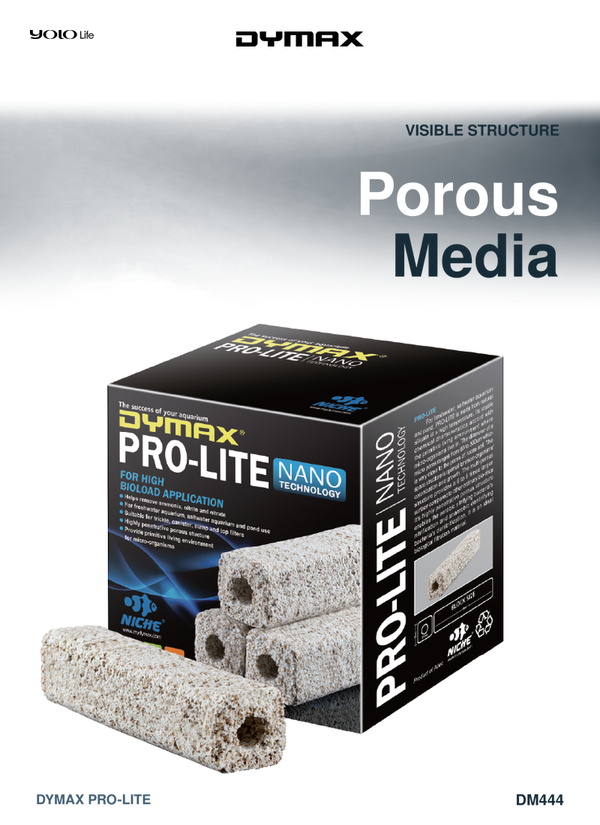 Dymax Pro-Lite Biological Filter Media, 12 Pieces