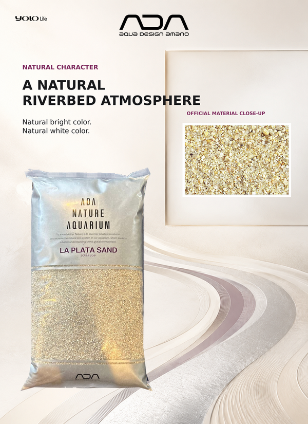 ADA La Plata Cosmetic Sand 2kg, Natural White Aquarium Sand