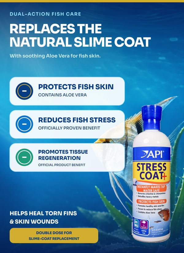 API Stress Coat 16 oz, Water Treatment, Care, for Fish, Plants, Ponds