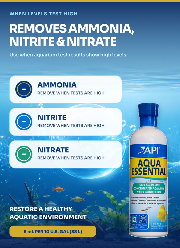API Aqua Essential (16 oz), Water Conditioner, for Fish, Plants, Tanks