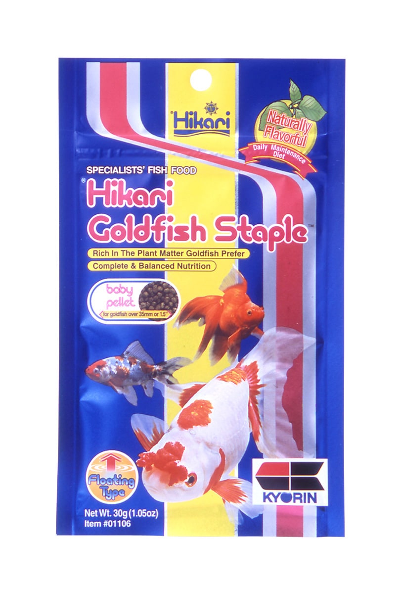 Hikari Goldfish Staple Baby Pellet Fish Food (30g), Daily Diet Floating Pellets, Nutritional Growth Formula for Goldfish, Baby Koi, Aquarium Feeding