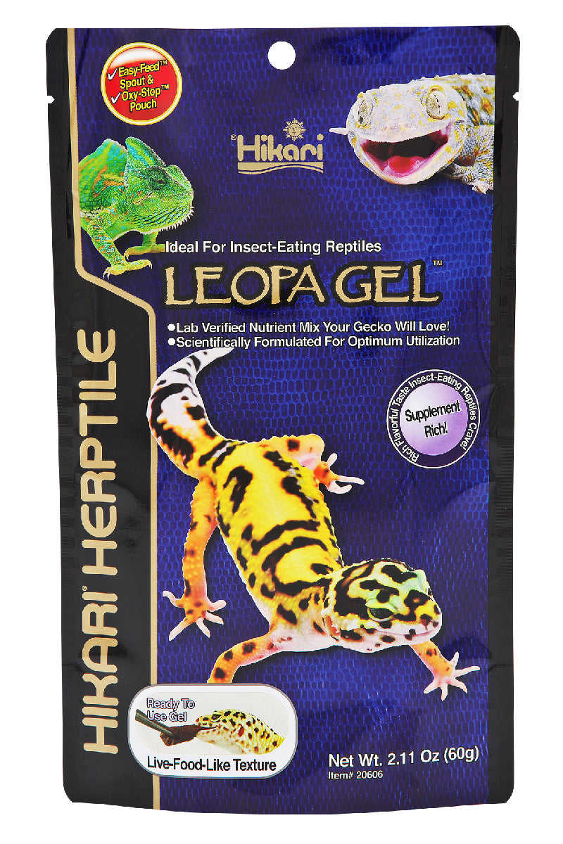 Hikari Herptile LeopaGel Insect-Eating Reptile Food 60g, Ready-to-Feed Growth Diet, Insect-Based Reptile Food, for Leopard Geckos, Lizards, Reptiles