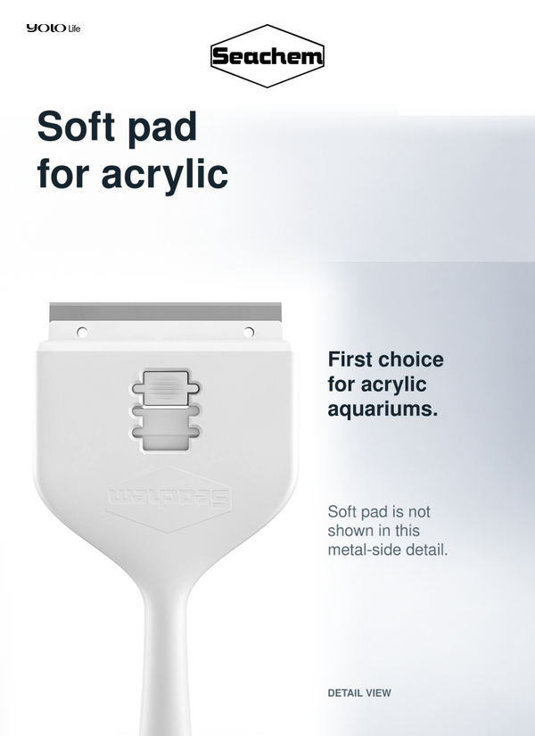 Seachem 3-in-1 Aquarium Algae Scraper 150 mm