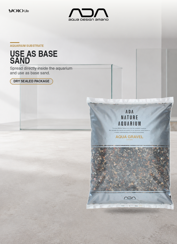 ADA Aqua Gravel 2kg, Natural Aquarium Substrate, River Sand for Tank