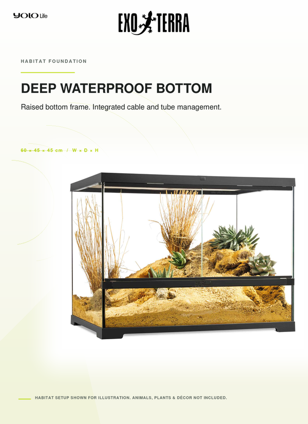 Exo Terra Pro Terrarium Medium Wide 600 × 450 × 450 mm