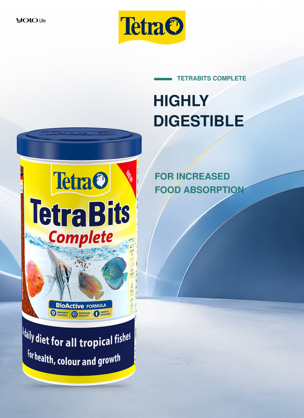 Tetra Tetrabits 1L Nutrient-Rich Seafood Flavor Fish Food Pellets
