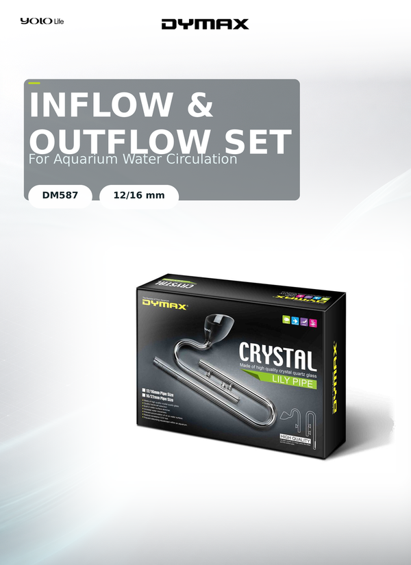 Dymax Crystal Lily Pipe Set 12/16 mm