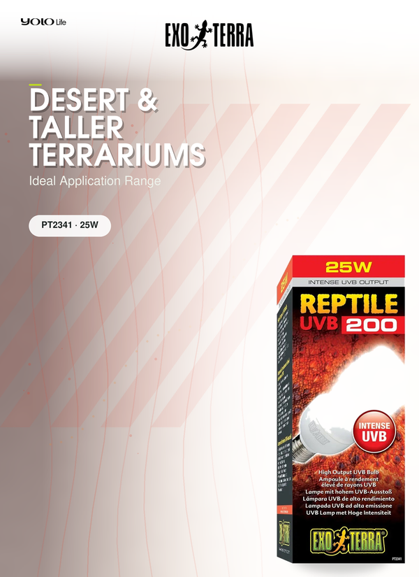 Exo Terra Reptile UVB200 High Output 25 W Bulb