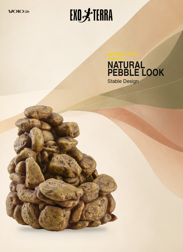 Exo Terra Pebble Waterfall (Large), Water Feature, for Habitat, Decor