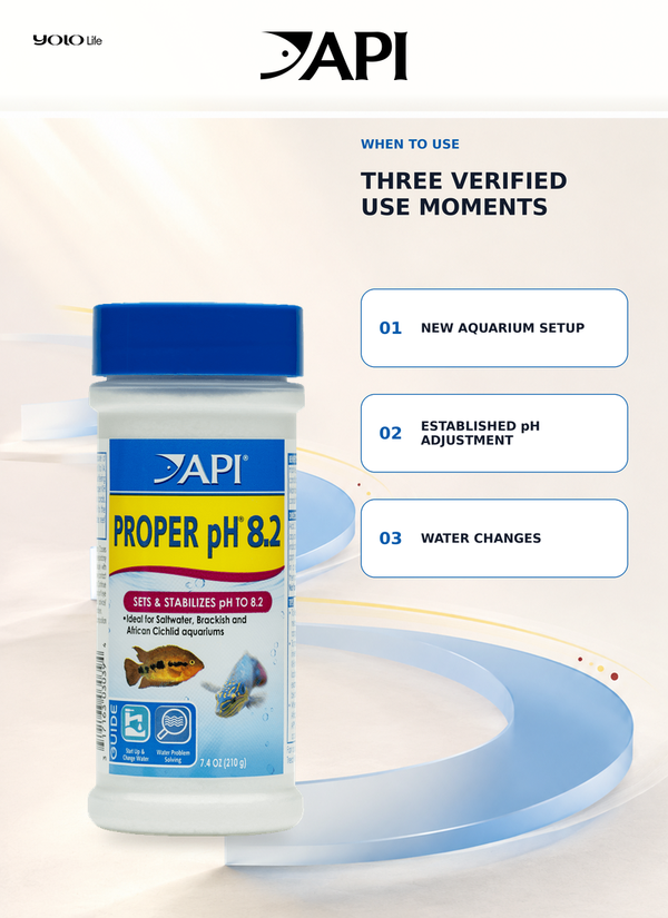 API Proper pH 8.2 Powder, 7.1 oz, Water Stabilizer for Aquarium Fish